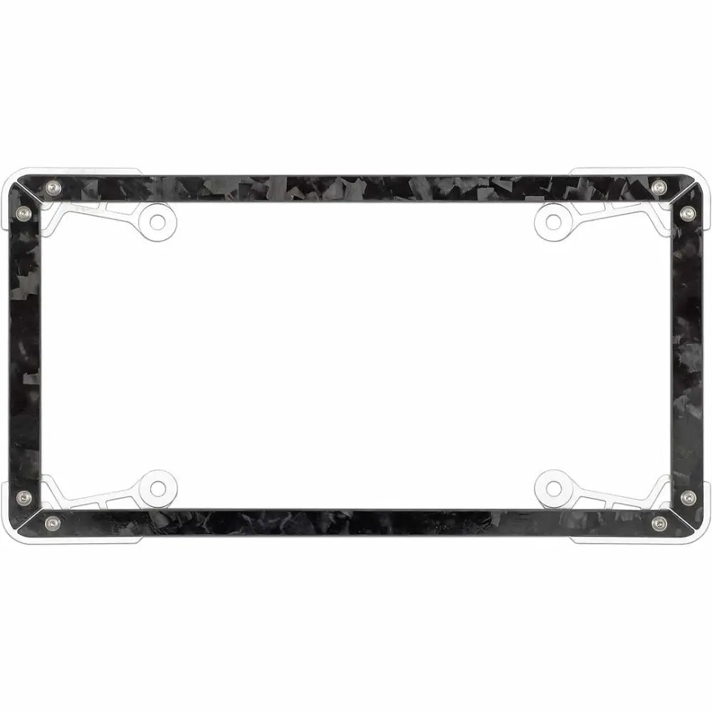 Cruiser Limited Lifetime Warranty License Plate Frame 59298 - Black Clear Forged