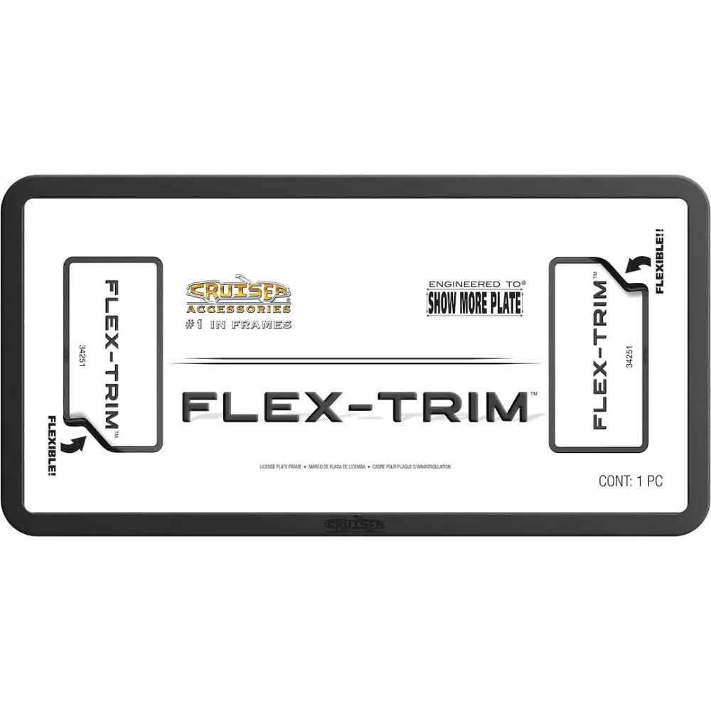 Cruiser Protects Vehicle’s Paint License Plate Frame 34251 - Black Flex-Trim
