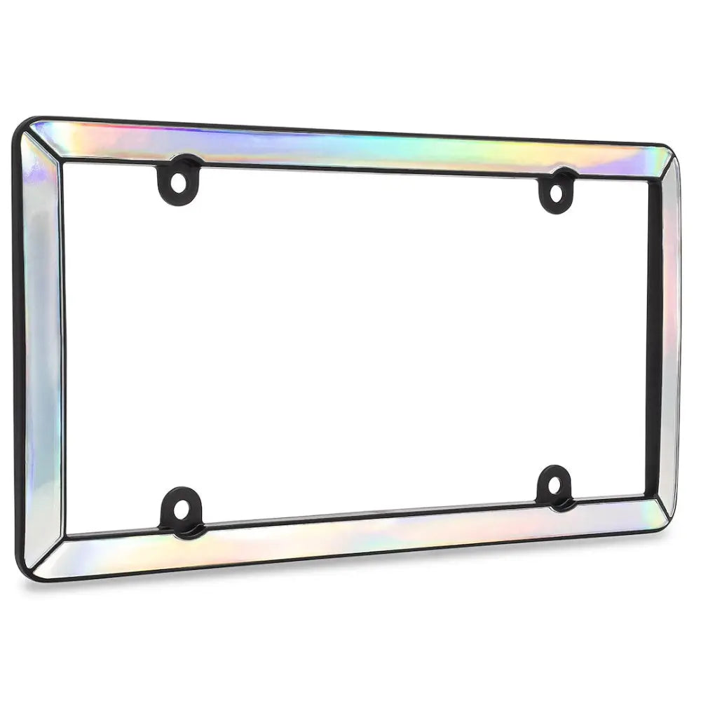 Cruiser UV Resistant To Prevent Fading License Plate Frame 17050 - Matte Black Prism Iridescent