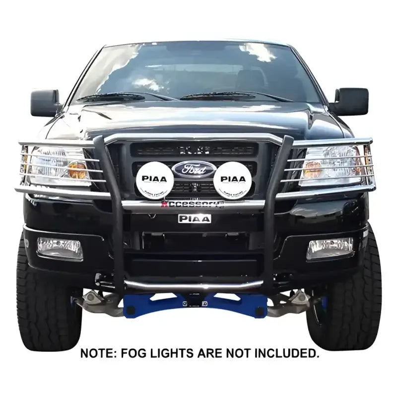 Front view of a 2019 Chevy 1500 equipped with the CS19-D4052-1 Fab Fours Vengeance Pre-runner bumper, providing enhanced frontal protection and a rugged, aggressive appearance. Note: Fog lights are not included.