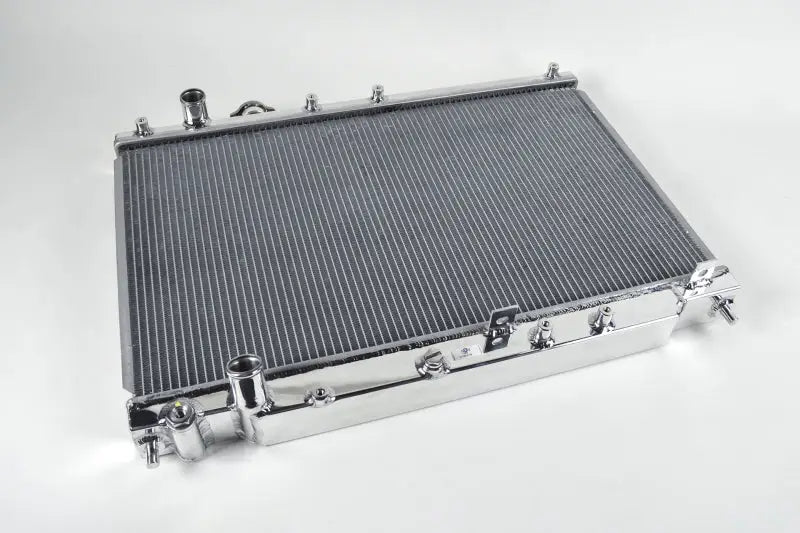 Shiny aluminum Honda S2000 radiator for upgraded S2000 radiator performance