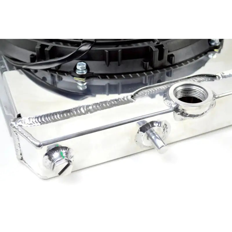 CSF 7075 CSF 01-07 Mitsubishi Evo 7/8/9 Full Size Slim Radiator w/12in Fan & Shroud/-16AN & Slip-On Fittings