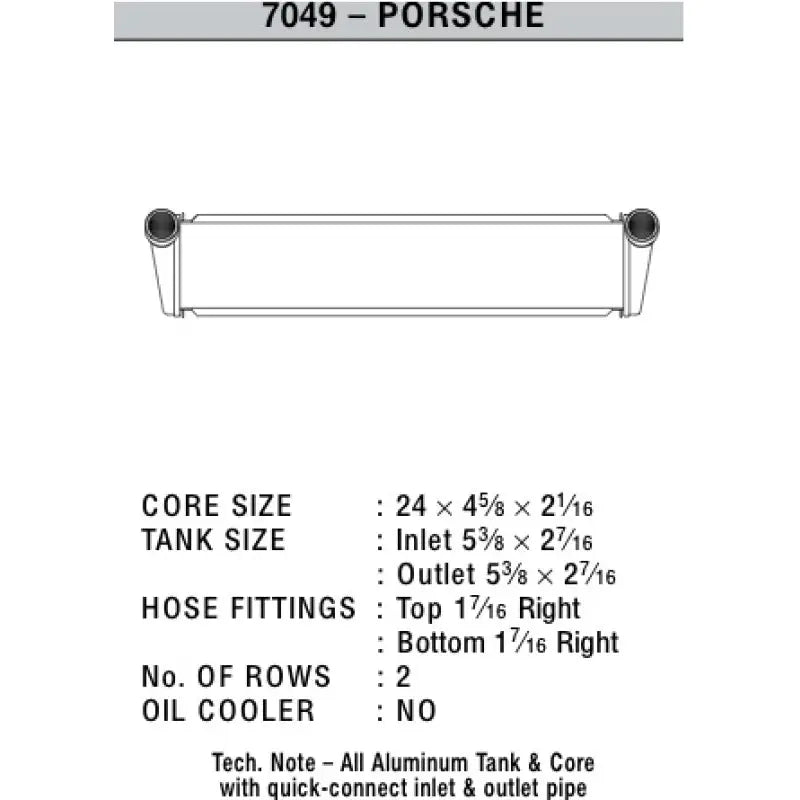 CSF 7049 CSF 05-11 Porsche Boxster (987) / 05-11 Porsche 911 Carrera (997) Center Radiator