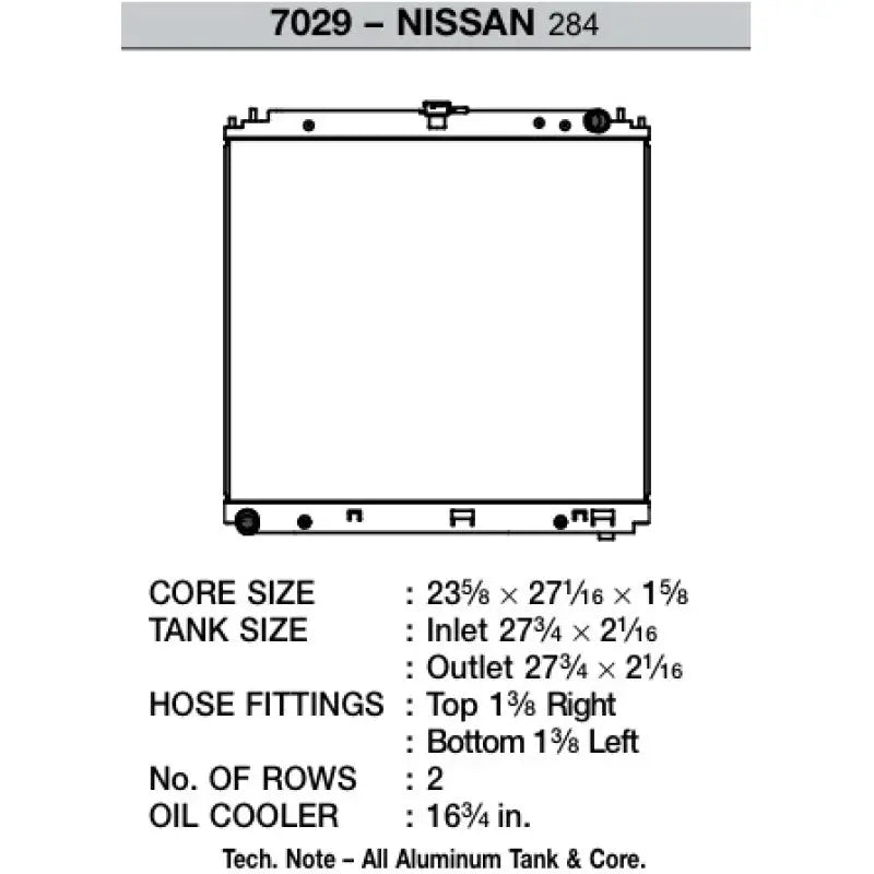 CSF 7029 CSF 05-15 Nissan Frontier / 05-12 Nissan Pathfinder / 05-15 Nissan Xterra Radiator