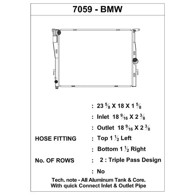CSF 7059 CSF 07-13 BMW M3 (E9X) Triple Pass Radiator