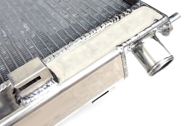 Silver fin aluminum radiator with black seals for Mitsubishi Lancer Evo X