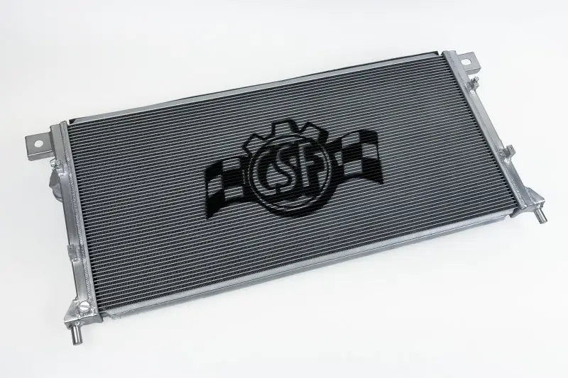 Silver automotive radiator with CSF logo, perfect for truck parts and accessories