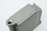 Gray metal oil cooler with widemouth fitting for Porsche 911 engine oil cooling