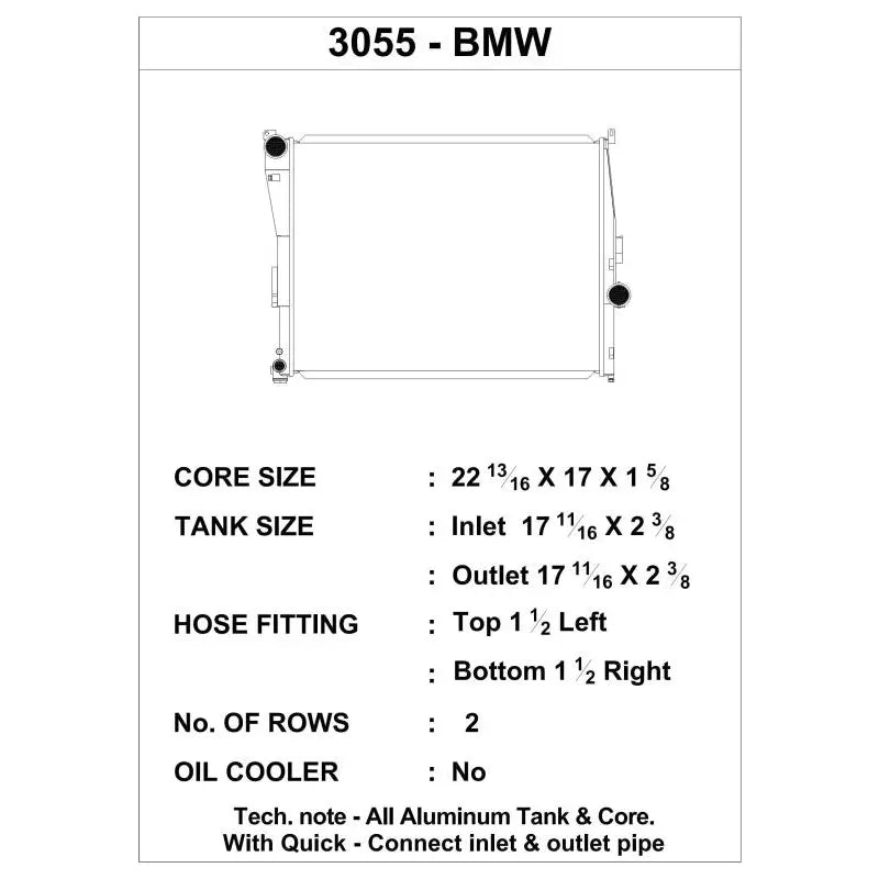 CSF RADIATOR 3055 99-03 BMW 320I