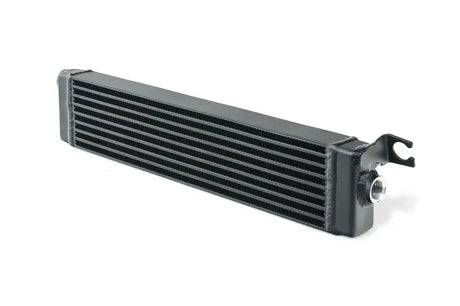 Black intercooler with mounting bracket for CSF BMW E30 DTM race style oil cooler