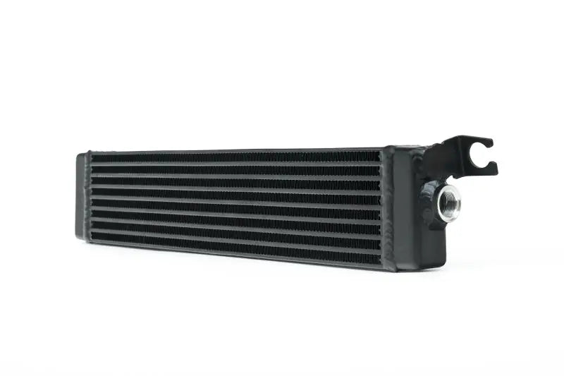 Black intercooler with mounting bracket for CSF BMW E30 DTM race style oil cooler
