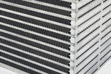 Silver metal intercooler core with corrugated fins for CSF Mega Water Air Bar & Plate