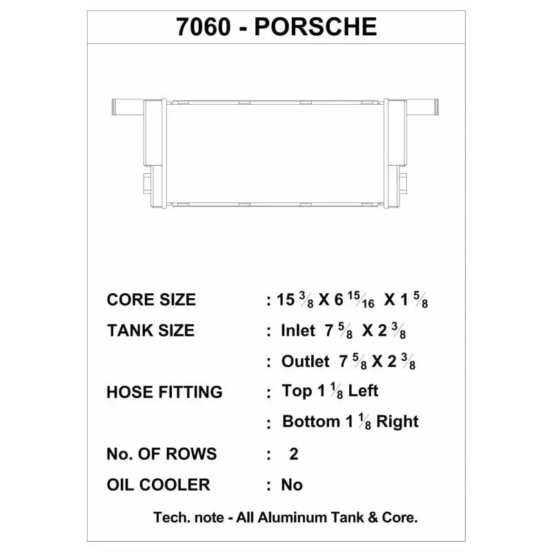 CSF 7060 CSF Porsche Cayman/Boxster/Carrera (991/981) Auxiliary Center Radiator