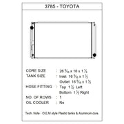 CSF Radiator No Supplier Warranty 3785 - Toyota Rav 16-17 2.5L Cvt Lexus