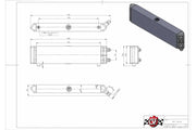 CSF Universal Dual-Pass Internal/External Oil Cooler - 22.0in L x 5.0in H 2.25in W - Truck & Automotive