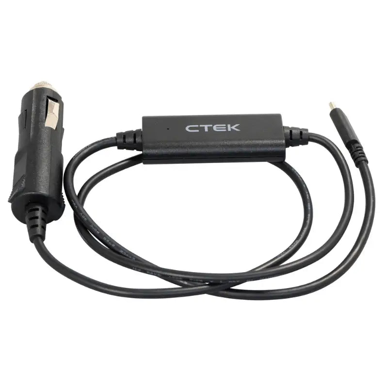 Black CTEK CS FREE 12V accessory plug to 3.5mm DC charging cable adapter