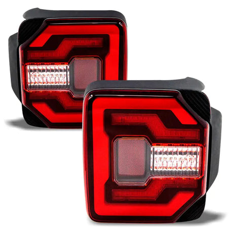 CTRNG0650-BR-SQ Winjet Renegade 2018 + Jeep Wrangler Jl & J - Tail Light Assembly