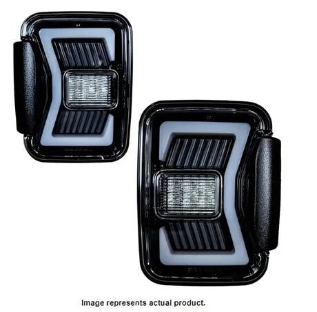 Black LED tail lights for Jeep Gladiator Winjet Renegade CTRNG0668-GBC-SQ