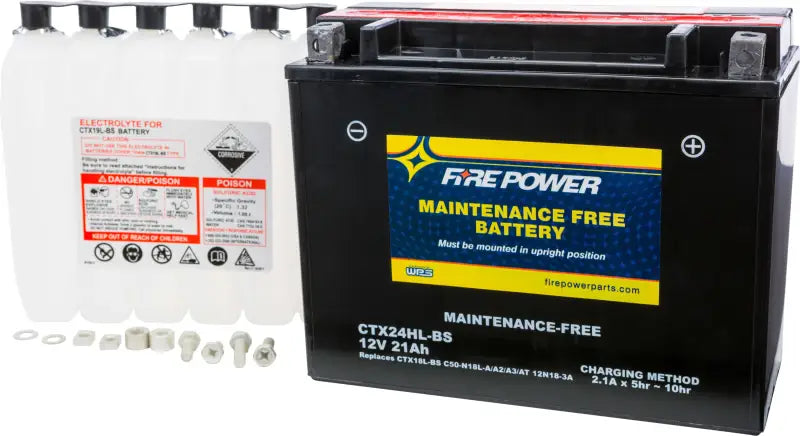 FIRE POWER CTX24HL-BS Battery Ctx24hl Bs Maintenance Free