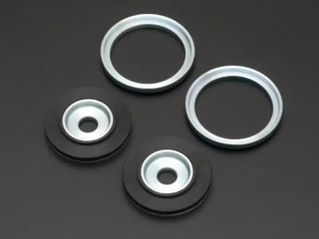 Metal and black rubber washers for Cusco rear differential mounting collar upgrade