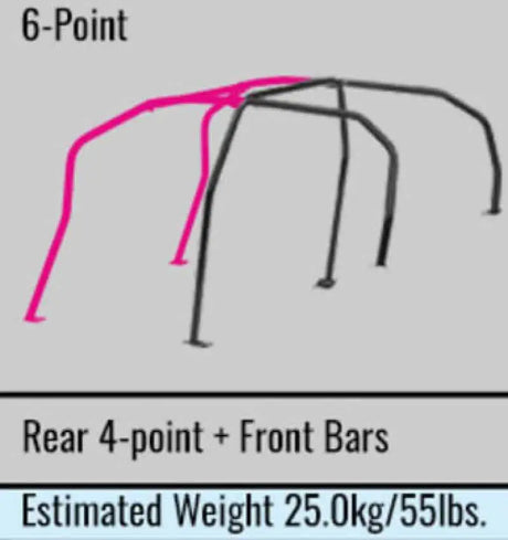 Cusco Cusco Safety21 4-Passenger 6pt BLK Around Dash Roll Cage Mitsubishi Lancer Evo IV/V/VI (CN9A)