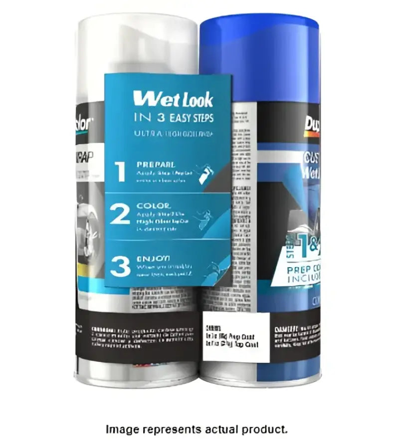 Two spray paint cans of CWRC882 VHT Cobalt Blue for vibrant color application