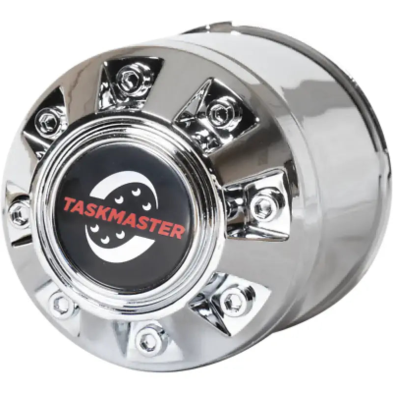 Chrome Taskmaster hubcap on CXF104C Taskmaster Cap size 4.25 fits 15X5 5.5