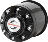 Black trailer wheel center cap for CXF106B Taskmaster Cap Size 3.19-3.31