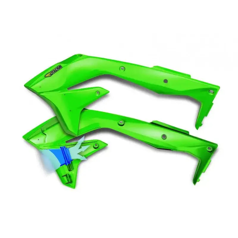 Cycra 16-18 Kawasaki KX450F Powerflow Radiator Shrouds - OEM Green - RV and Auto Parts