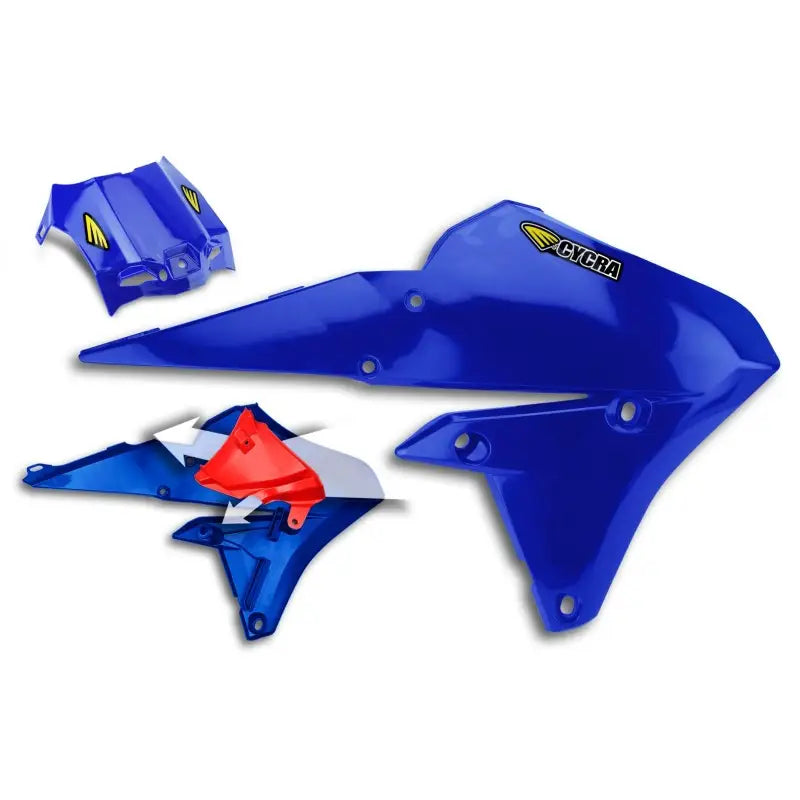 Cycra 1CYC-1778-62 Cycra 15-19 Yamaha WR250F Powerflow Radiator Shrouds - OEM Blue