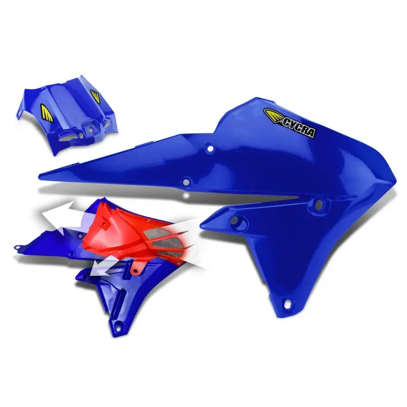 Cycra 1CYC-1782-62 Cycra 15-19 Yamaha WR250F Powerflow Radiator Shrouds - OEM Blue
