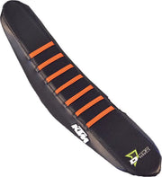 D-COR Seat Cover KTM SX 85 - Black and Orange Ribs, Part #30-30-103 - D-COR