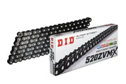 Motorcycle chain and packaging for D.I.D 520ZVMXB130Z Super Street 520ZVMX-130 black