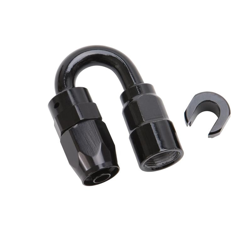 Russell 611233 Russell Performance 3/8in SAE Quick Disc Female to -6 Hose Black 180 Degree Hose End - 611233