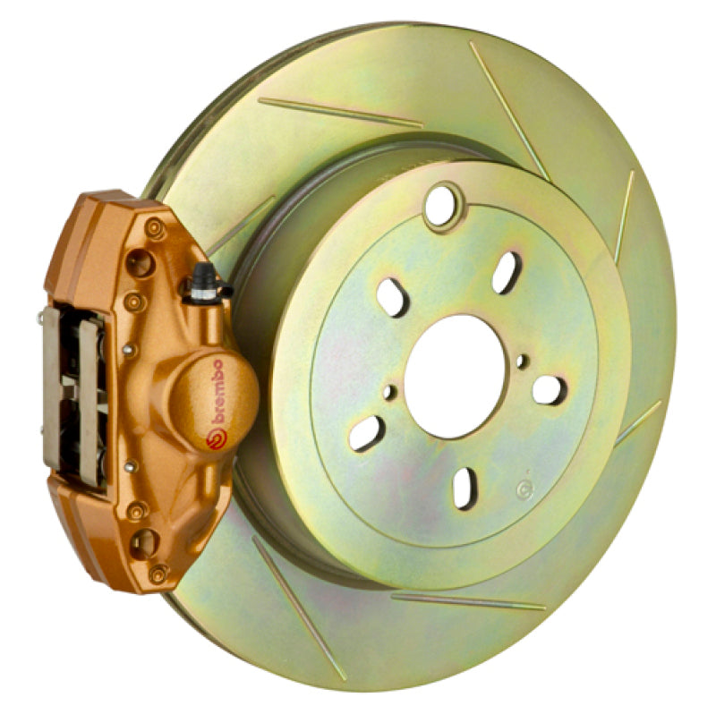Brembo 2E5.5002A4 Brembo 08-14 WRX Rear GT BBK 2 Piston Cast 2pc 316 x20 1pc Rotor Slotted Type1 - Gold