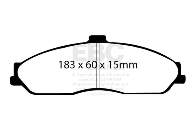 EBC DP81162.15SR11 EBC Racing 05-09 Chevrolet Corvette (C6) Z51 SR-11 Sintered Race Front Brake Pads