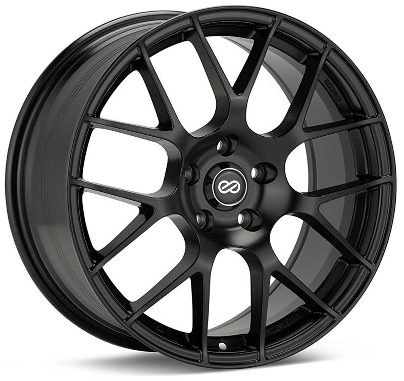 Enkei 467-895-1235BK Enkei Raijin 18x9.5 35mm Offset 5x120 Bolt Pattern 72.6 Bore Diameter Matte Black Wheel