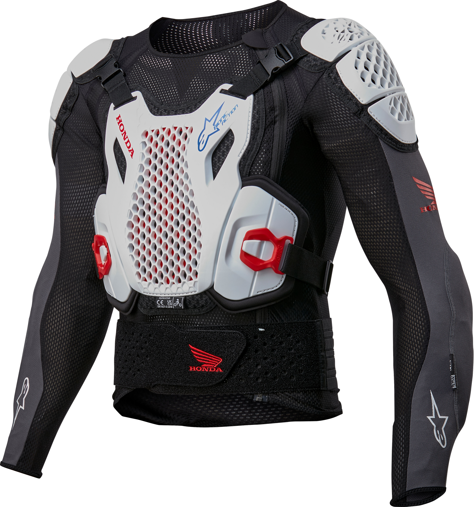 Honda Bionic + V2 Protection Jacket Blk/Wht/Blu/Br Red Sm