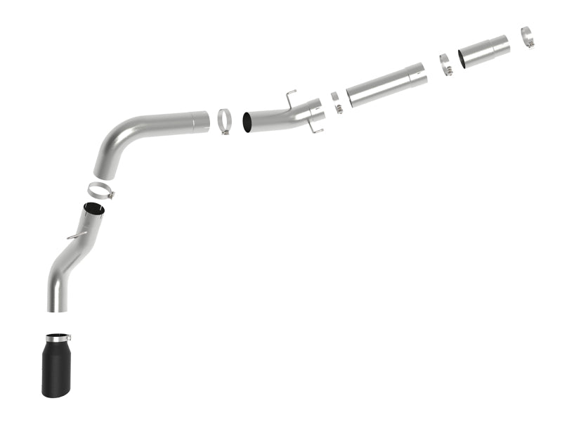 aFe 49-42078-B aFe Large-Bore HD 5in 409SS DPF-Back Exhaust System w/Black Tip 19-20 Ram Diesel Trucks L6-6.7L (td)