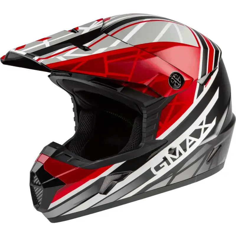 GMAX D3461025 Mx 46 Off Road Mega Helmet Black/Red/White Md