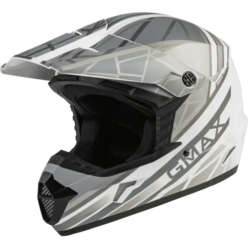 GMAX D3461204 Mx 46 Off Road Mega Helmet Matte White/Silver Sm