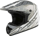 GMAX D3461208 Mx 46 Off Road Mega Helmet Matte White/Silver 2x