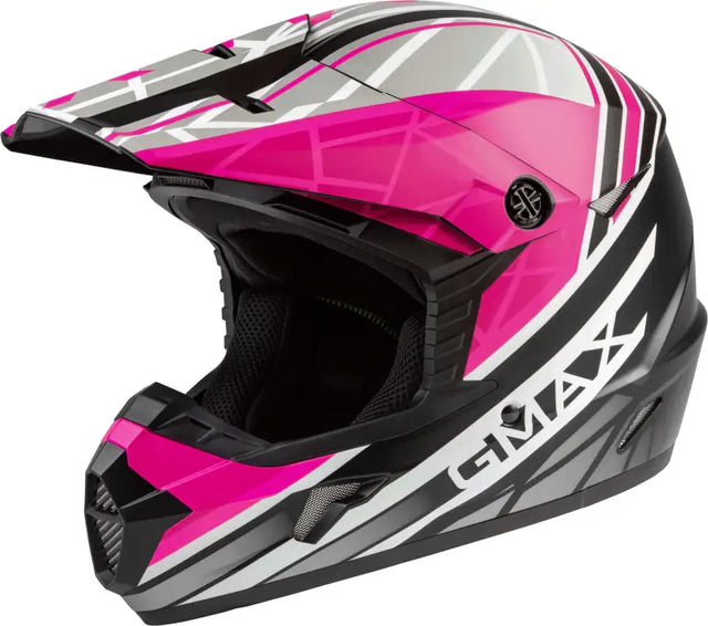 GMAX D3461345 Mx 46 Off Road Mega Helmet Matte Black/Neon Pink Md