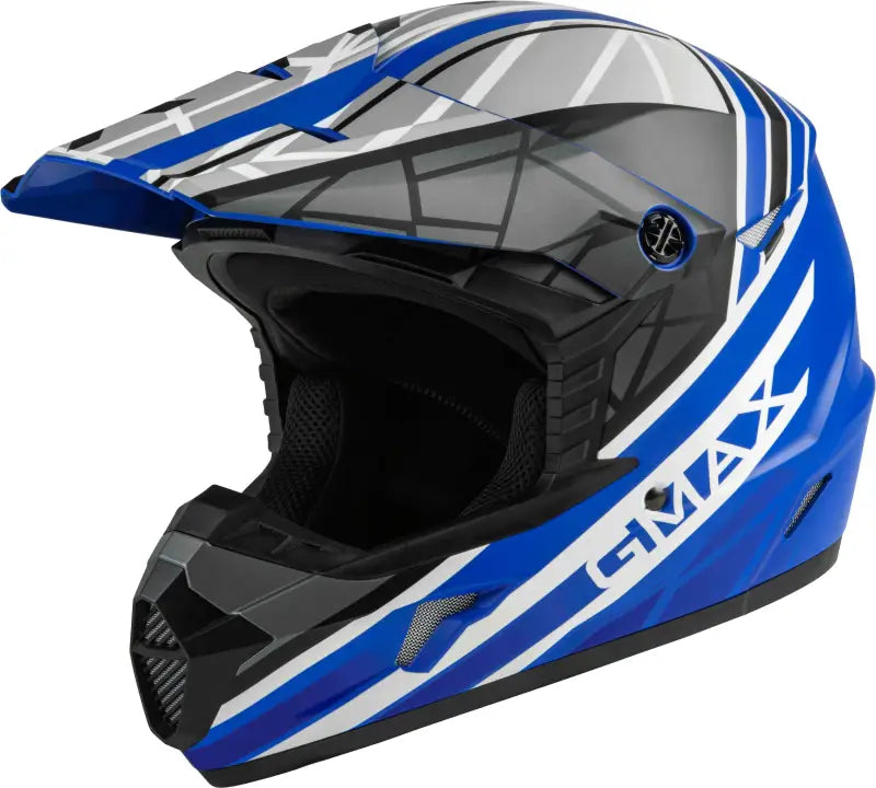 GMAX D3461625 Mx 46 Off Road Mega Helmet Matte Blue/Black/White Md