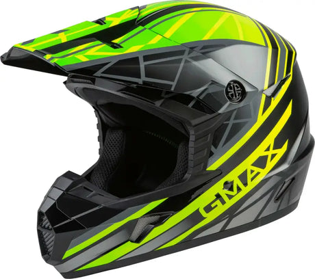 GMAX D3461775 Mx 46 Off Road Mega Helmet Black/Hi Vis/Grey Md