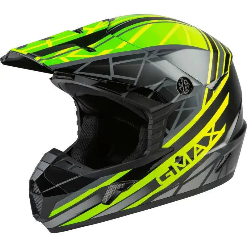 GMAX D3461777 Mx 46 Off Road Mega Helmet Black/Hi Vis/Grey Xl