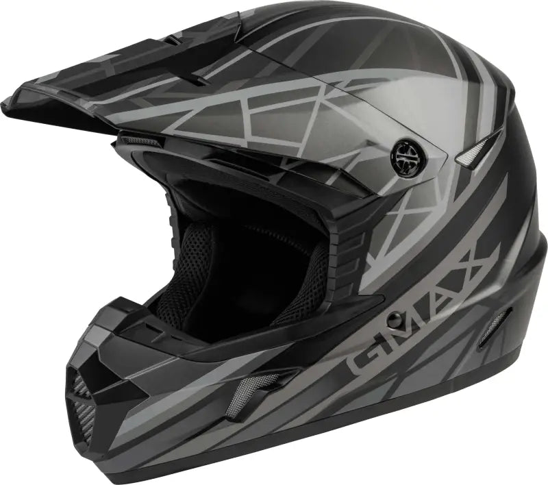 GMAX D3462500 Youth Mx 46y Off Road Mega Helmet Matte Black/Grey Ys