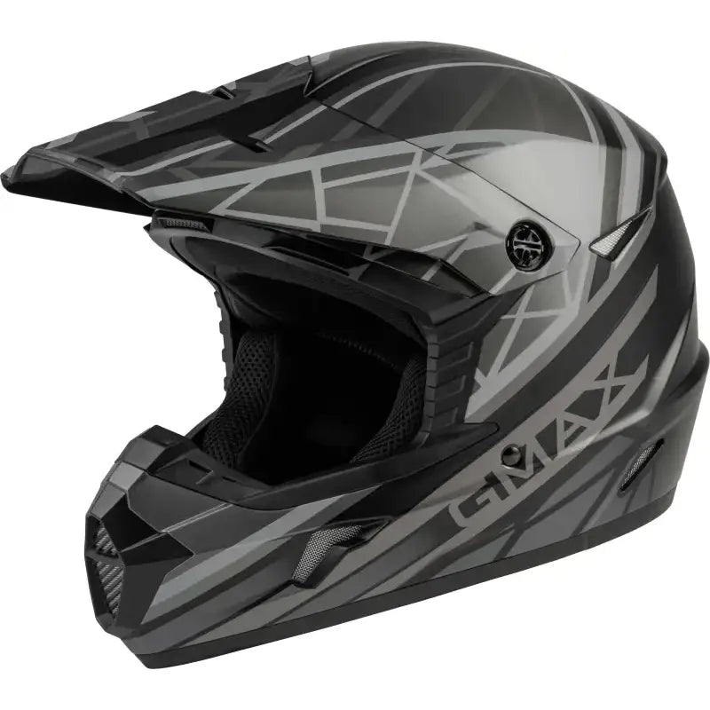 GMAX D3462502 Youth Mx 46y Off Road Mega Helmet Matte Black/Grey Yl
