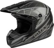 GMAX D3462502 Youth Mx 46y Off Road Mega Helmet Matte Black/Grey Yl