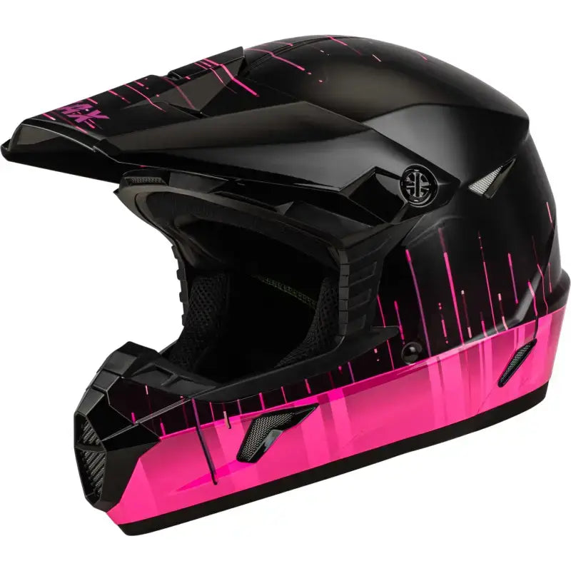 GMAX D3465172 Youth Mx 46y Frequency Offroad Helmet Black/Pink Yl